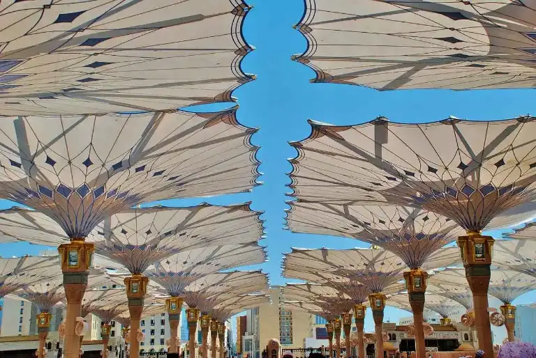 Umbrellas at Masjid an Nabawi in Madinah